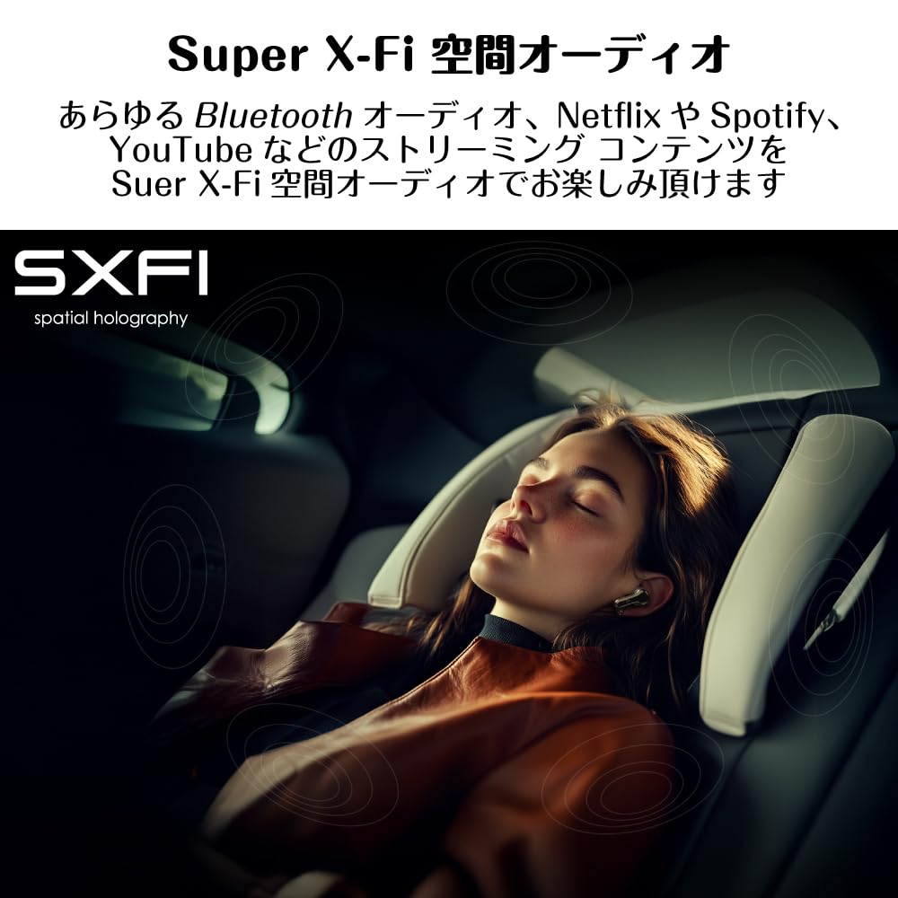 Креативные Aurvana Ace SXFI с двумя драйверами (Динамический драйвер 10 мм x MEMS) Полностью беспроводные наушники с пространственным звуком (HS-AVASFI-BK)