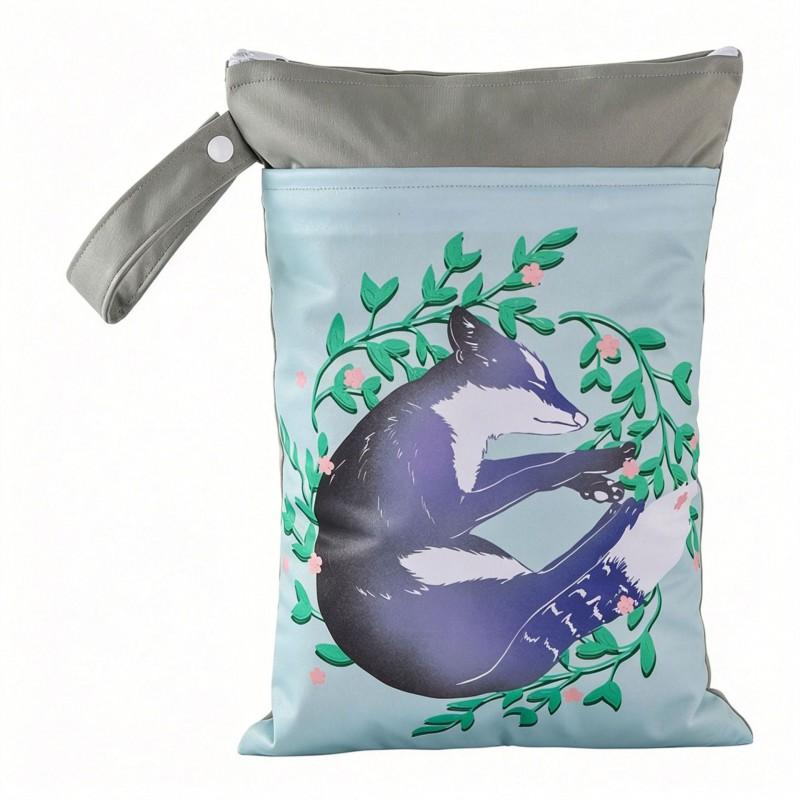 25x35cm Waterproof Dry Wet Separation Travel Organizer Bag Baby Care Toiletries Laundry Dual Compartment Hanging Storage