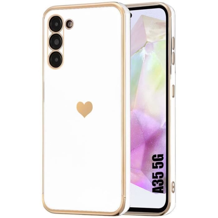 Protective Case - Booling - for Samsung Galaxy A35 5G - Heart Pattern - Flexible - Anti-Scratch