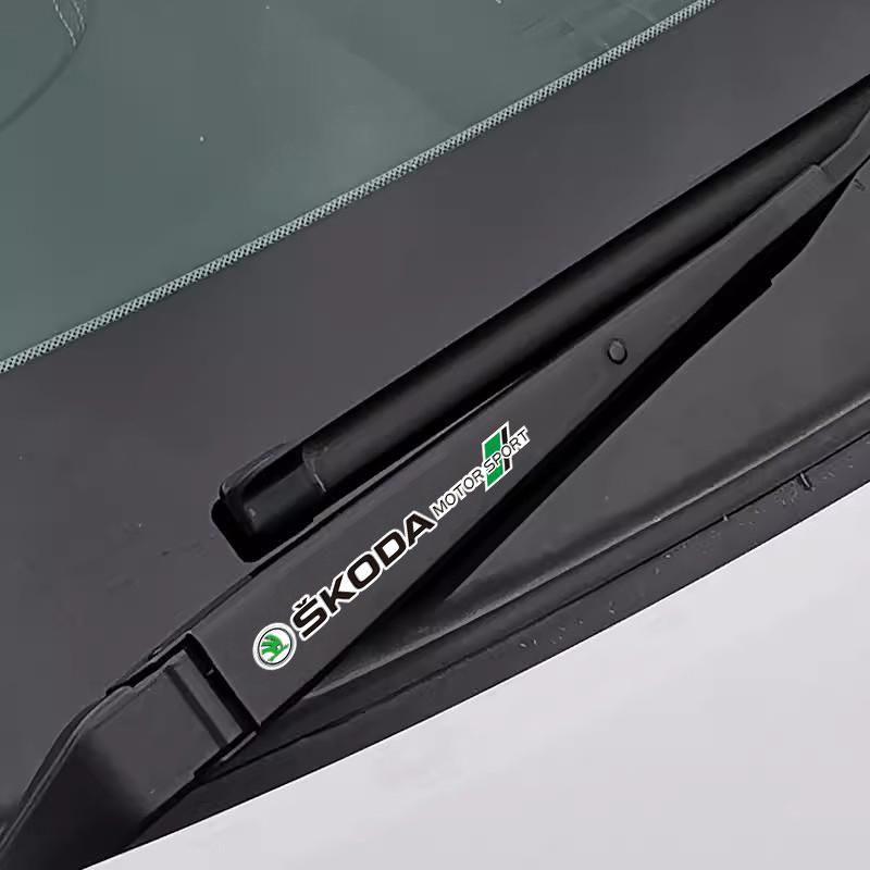 Skoda Наклейки-эмблемы для автоспорта на дворники, Автонаклейки для Octavia, Fabia, Rapid, Superb, Аксессуар для стайлинга автомобиля xkzm13