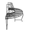 Vidaxl Ławka Pod Drzewo, Półokrągła, Ø160 Cm, Czarna, Stalowa