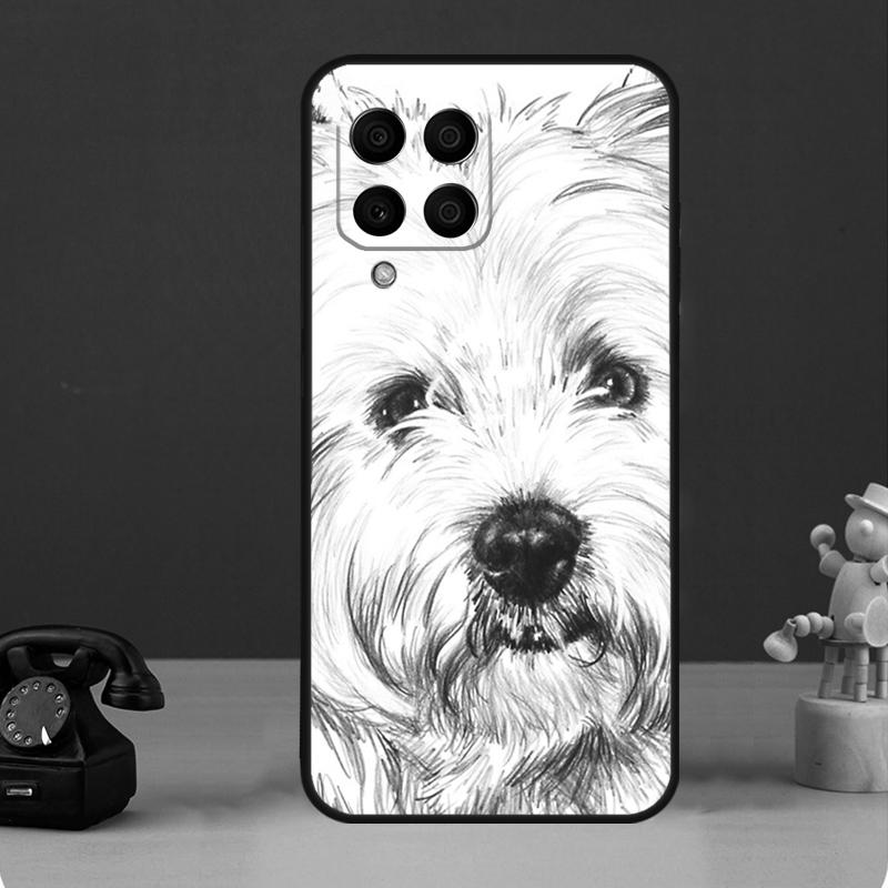 Мультяшный чехол для собаки Вест-хайленд-уайт-терьер для Samsung Galaxy M55 M35 M15 M56 M36 M16 M06 M31 M13 M33 M53 M12 M32 M52 M14 M34 M54