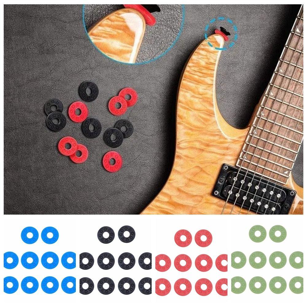 10Pcs PE Guitar Strap Blocks Buckle Washer Guitar Strap Locking Protector Guitar Accessories