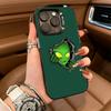 Cute Cartoon Alien For iPhone 17 16 15 14 13 12 11 Pro Max XS  17 Air Silicone Colored Silver Bumper Cover