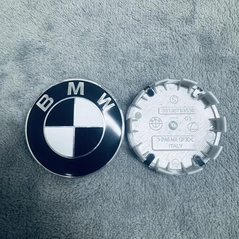 BMW GROUP 4Pcs 56MM 68MM Car Wheel Center Hub Cover Caps BMW M M5 E39 E46 E60 E90 F01 F10 F30 G01 G20 G21 G30 G11 F15 X5 X3 1 bwlk60
