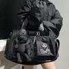 Exclusive Women's Patchwork Bear Handbag with Multiple Pockets and Doll Shoulder/Crossbody Strap
