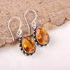 Натуральный цитрин 925 стерлинговое серебро ручная работа женские серьги 1,41" подарок EE-97-1