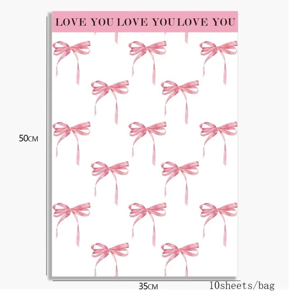10pcs/set Pink Flower Packaging Bags Multiple DIY Materials Flower Wrapping Paper Photo Supplies Floral Material Packaging Gifts