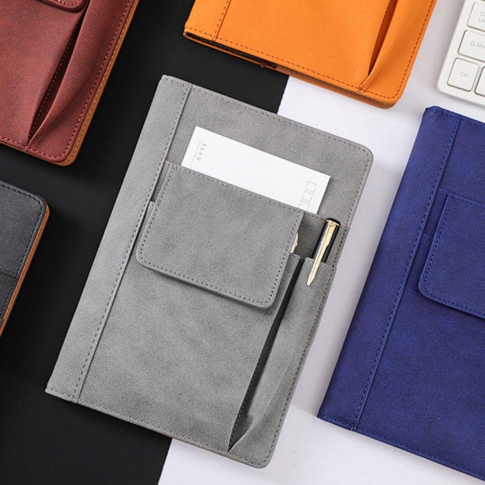 Ретро-блокнот с карманом для списка дел, многофункциональный блокнот из искусственной кожи для студентов