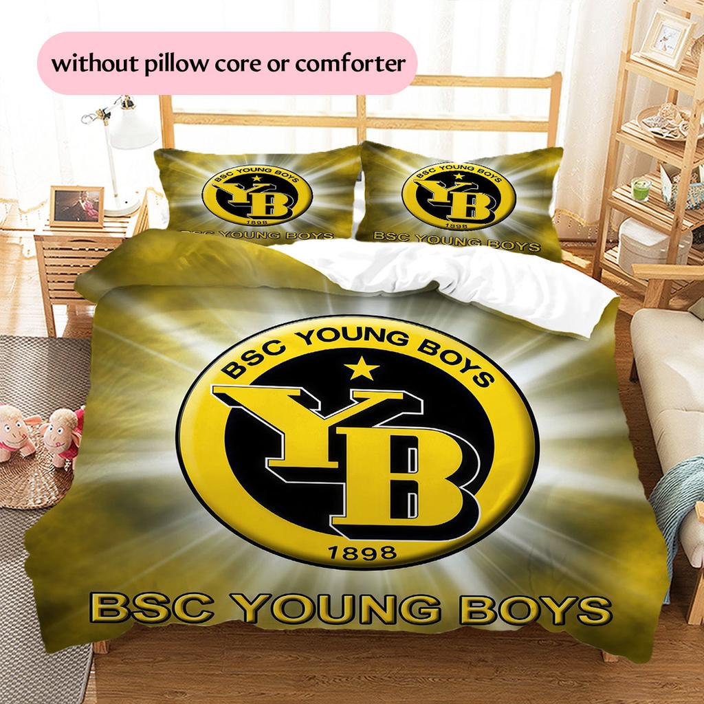 BSC Young Boys Pattern Bedding Home Decoration Birthday Gift ( 1 duvet cover + 2 pillowcase, without core),fan merchandise.