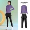 Женский комплект для похудения 2025 года для утренней пробежки и йоги - Фитнес-одежда с длинным рукавом и быстрой сушкой