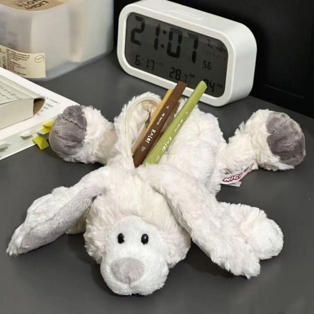 Large Capacity Pencil Case Cartoon Animal Stationery Organizer Cartoon Pen Box School Office