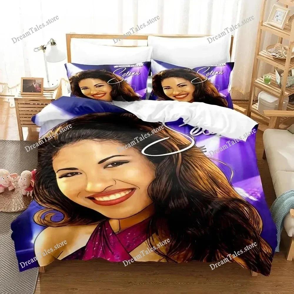 Популярный комплект постельного белья Selena Quintanilla Односпальный Twin Full Queen King Размер Комплект для кровати Спальня для взрослых Мальчиков Комплекты с пододеяльником Роскошный Подарок