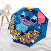 Stitch,Tropical Automatic Umbrella   Tri fold Portable Umbrella, Best Holiday Gift for Men and Women, Durable Iron Frame, Playful Design, St