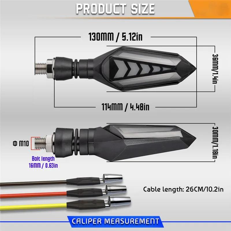 Мотоциклетная светодиодная лампа указателя поворота, последовательная струящаяся вспышка, индикаторные лампы, ходовые огни, стрелки, светодиодная лампа указателя поворота мотоцикла