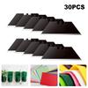 Trapezoidal Blade 2.36×0.7 Inch 30 Pcs Set 60# Carbon Steel Black Silver