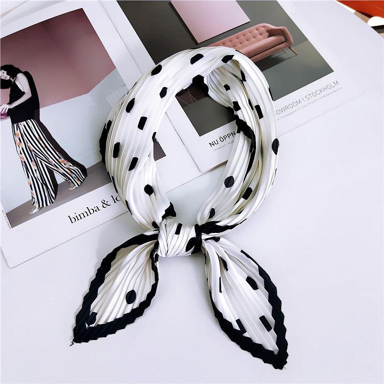 Decorative Simple Texture Silk Scarf Women'S New Style Spring And Autumn Summer Fashion Versatile Headscarf Work Scarf