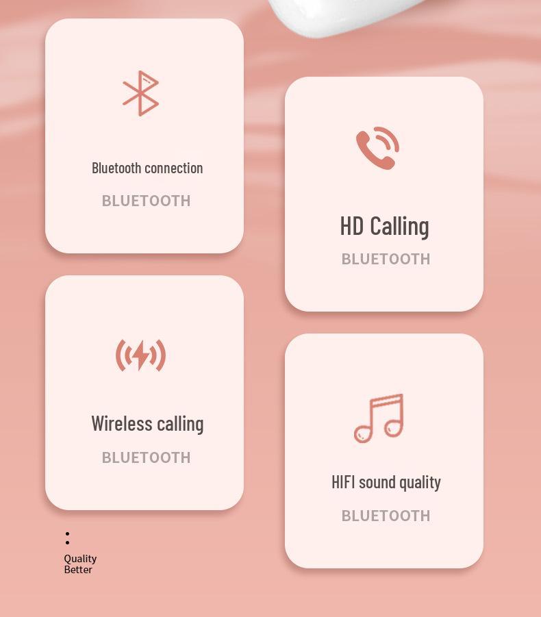 Беспроводные Bluetooth-наушники в макаронных цветах: Мини-вкладыши с шумоподавлением и долгим временем работы