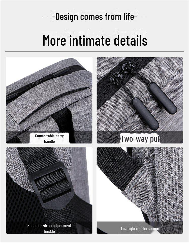 Men's Large Capacity Multifunctional Backpack with USB Charging