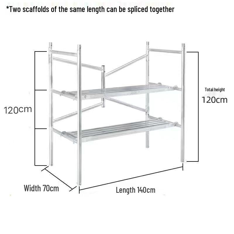 Multifunctional Mobile Folding Scaffold with Full Set of Accessories