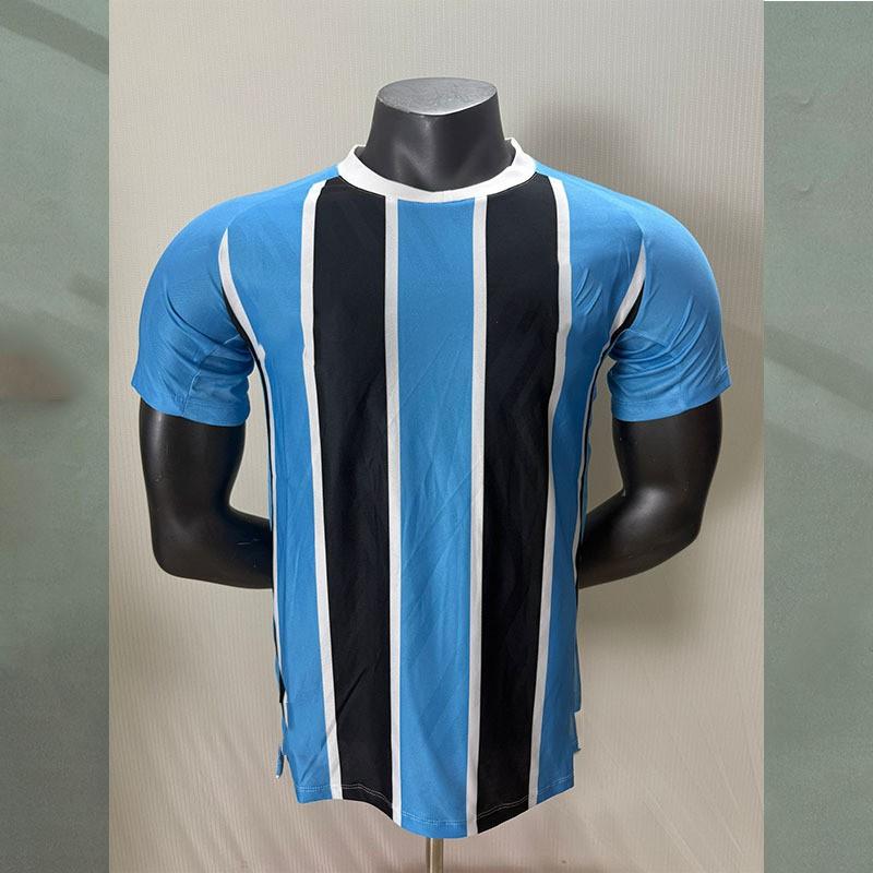 Mens Gremio Home Soccer Jersey Short Sleeve Bamboo Fiber Football Shirt Adult Fall Winter Use