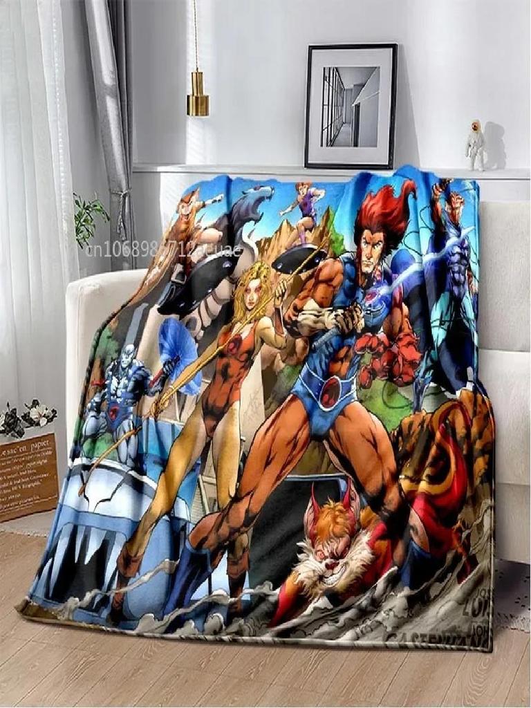 Thundercats Фланелевое одеяло Мультяшное Мягкое Покрытие Легкое Теплое Плюшевое Детские Подарки Всесезонное Плед для Кровати Дивана Стула