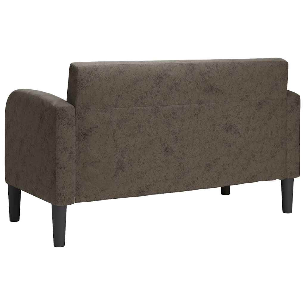 Two Seater Sofa Dark Gray 110 cm Faux Leather