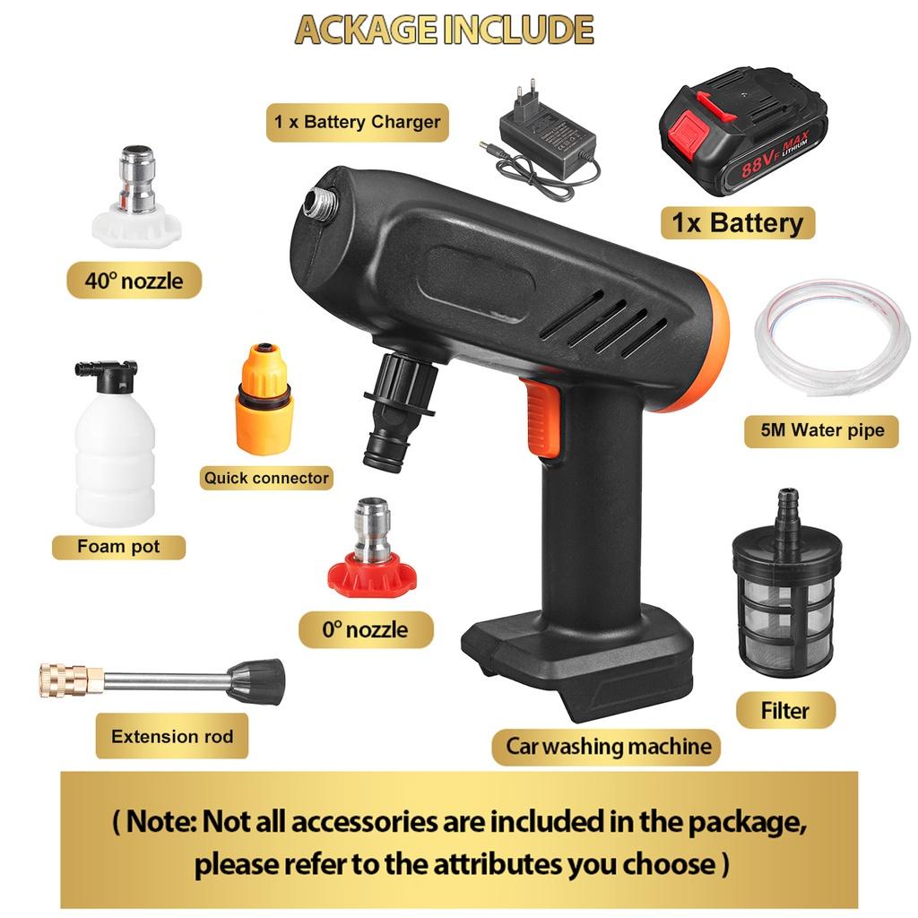 350 Вт Портативная Беспроводная Мойка Высокого Давления Генератор Пены Высокого Давления Пистолет для Мойки Автомобиля Водяной Пистолет Распылитель