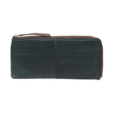 Длинный кошелек FULL CHROME Navy x Brown HRD-410