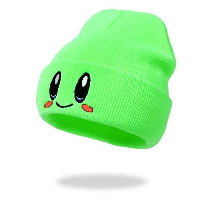 Эластичная шапка с вышивкой глаз и героями мультфильмов, осенне-зимняя модная женская вязаная шапка с опрессовкой