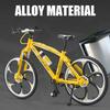 1:8 Simulation Mountain Bike Flat Head Alloy Sliding Steering Bicycle Model Ornaments For Collection Home Decoration