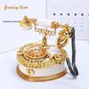 Yi Zhi Lin Ретро Европейский Телефон с Поворотным Диском Музыкальная Шкатулка - Винтажный Домашний Декор Дисплей
