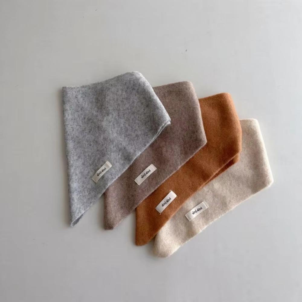 Windproof Triangle Scarf Coldproof Warm Neckerchief Simple Kids Collar  Autumn Winter