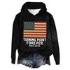 Women's Hooded Long Sleeve Printed Flannel Top Hooded Sweatshirt