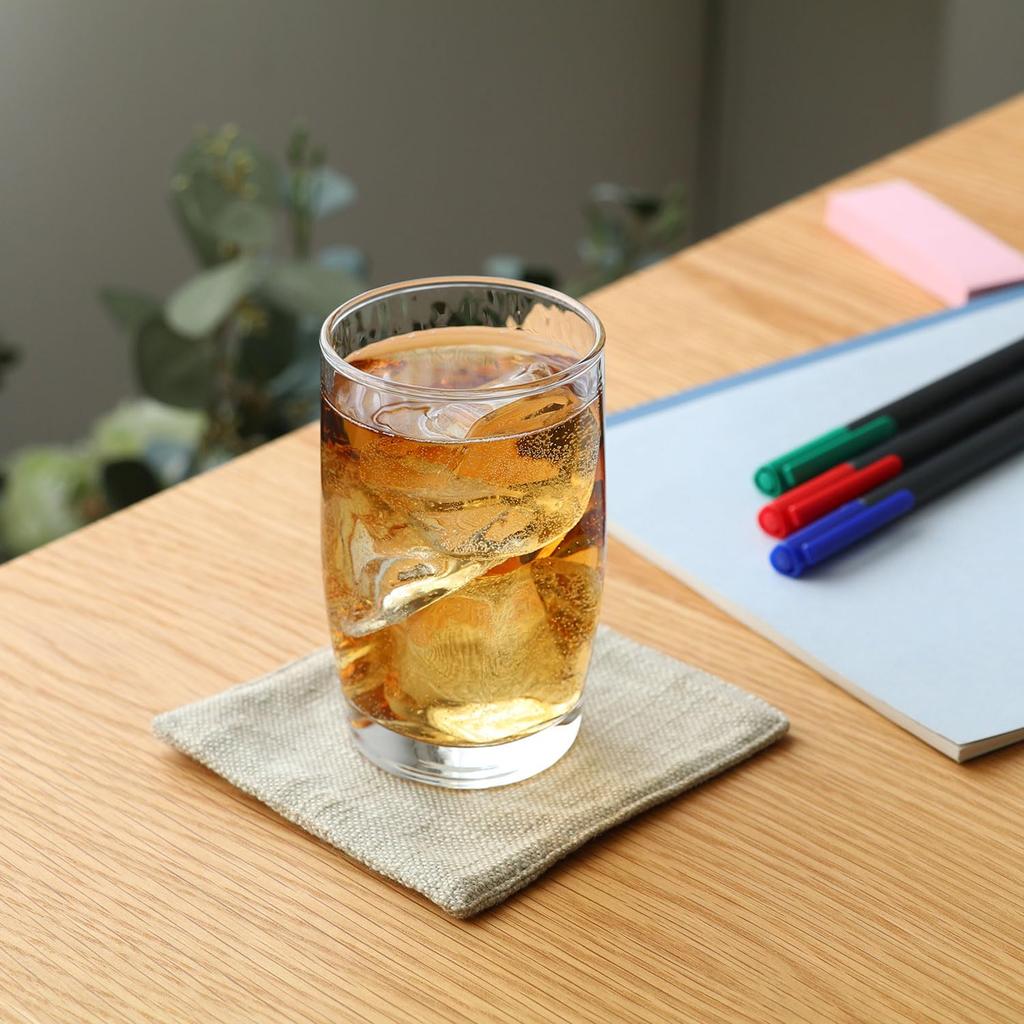 ADERIA Безопасный для посудомоечной машины IPT Всегда подходящий тамблер 180 мл 3 штуки Сделано в Японии Закаленное стекло Посуда Небьющийся Простой стеклянный стакан Коммерческое использование Дом