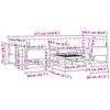 Outdoor Sofa Set with Cushions 7 pcs Natural and Black