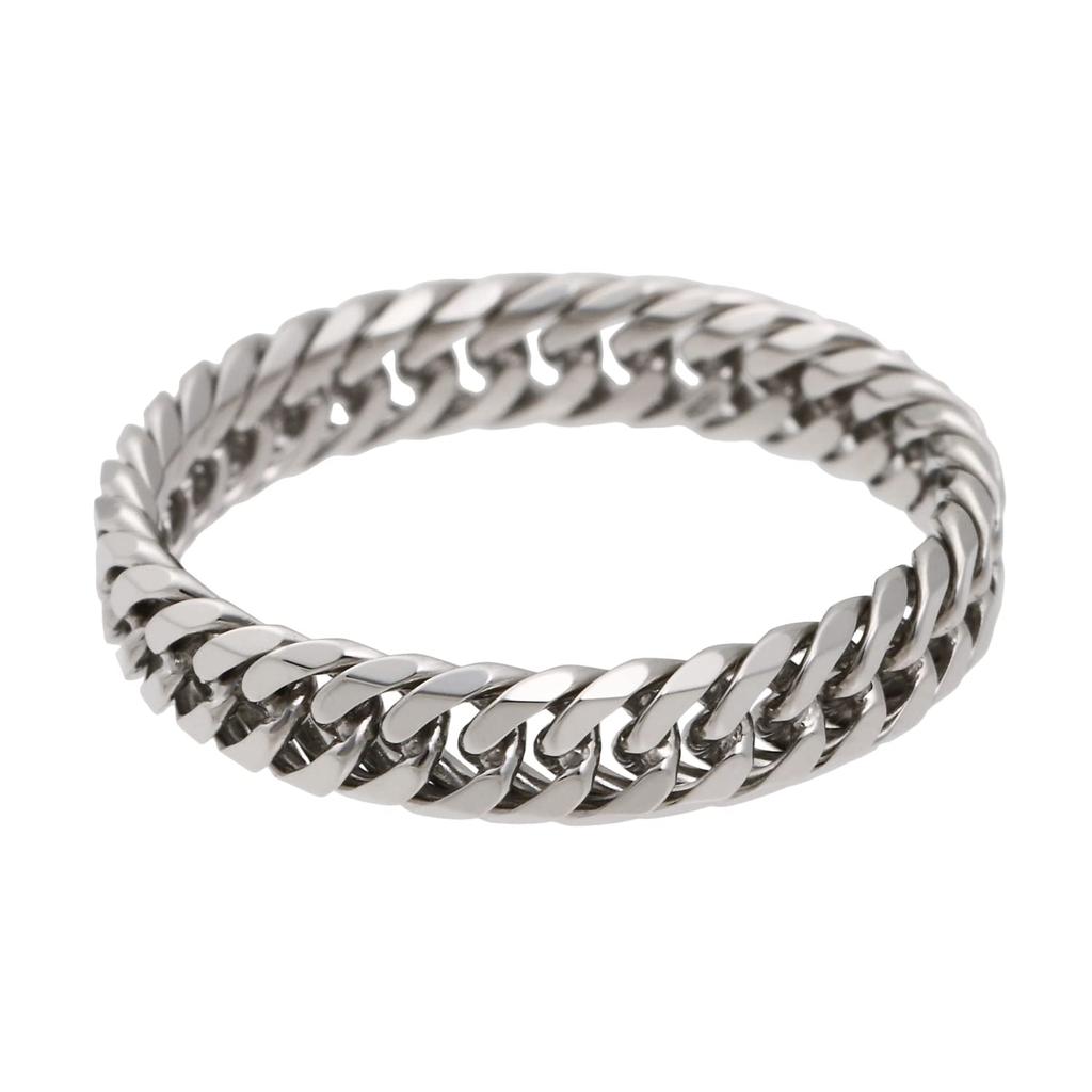 Платиновое кольцо W Kihei Ring Narrow Сделано в Японии Pt850 7 Внутренний диаметр окружности [FAIRY CULLET] 6-гранный (нет. 15мм/внутренний 47мм)