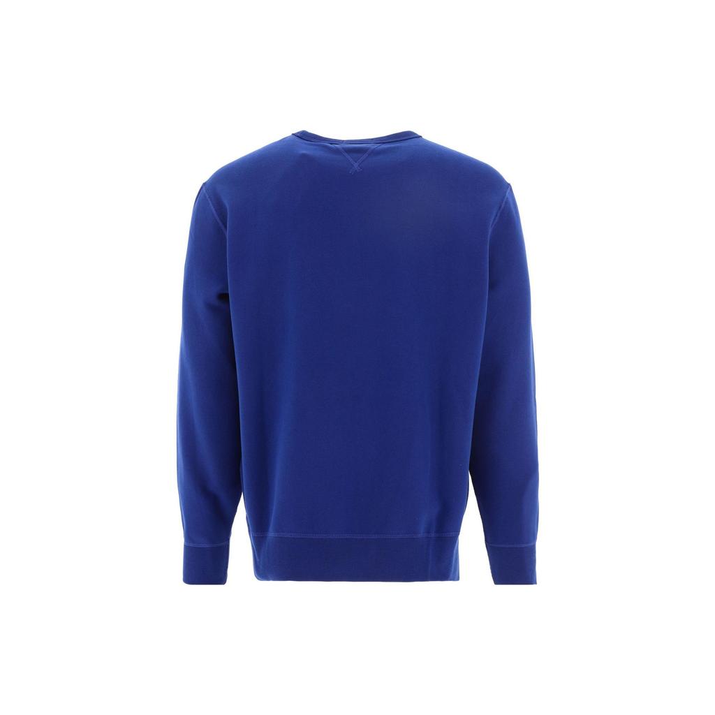 Polo Ralph Lauren FW22 Однотонный свитер с круглым вырезом и длинным рукавом, мужская толстовка, синяя 710766772036HARRISONBLUE