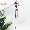 Bird Wind Chime Aluminum Tube Ornament Wrought Iron Ornamental Outside Luminous Wind Chime Hanging Pendant Sympathy Gift