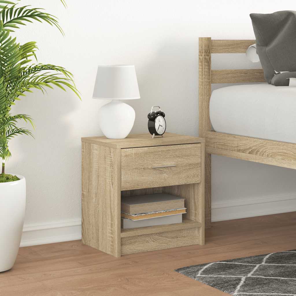 Nightstand with Drawer Sonoma Oak 39 x 28 x 41 cm