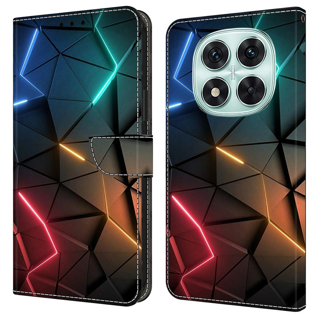 Для Xiaomi Redmi Note 14 Pro 4G Чехол Кошелек Подставка С Принтом Узор Искусственная Кожа Книжка Чехол для Телефона