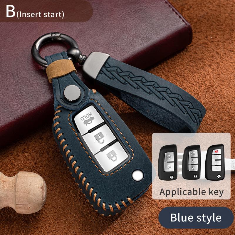 Кожаный чехол для ключа автомобиля для Nissan Qashqai X-trail Murano Juke Micra Tiida Pulsar 2014-2018 J10 J11 T32 T31 Kicks Tiida Pathfinder Note