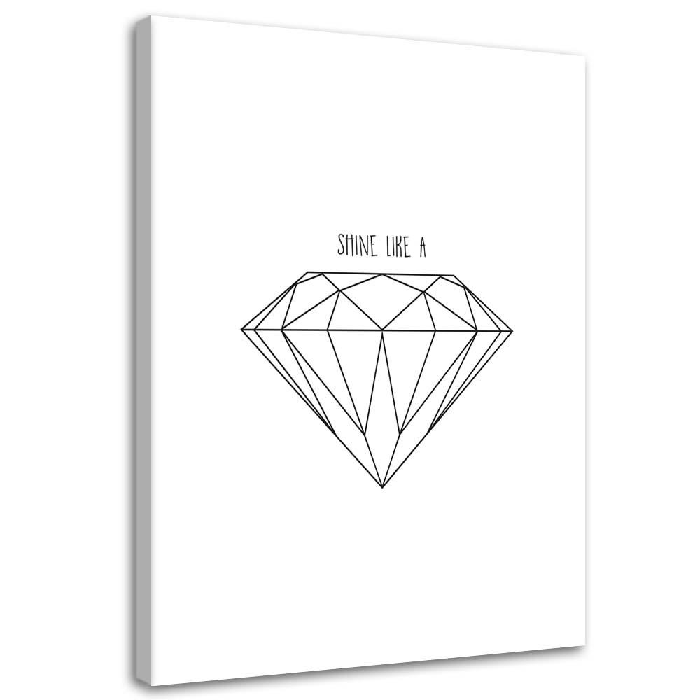 Canvas print, Drawn diamond