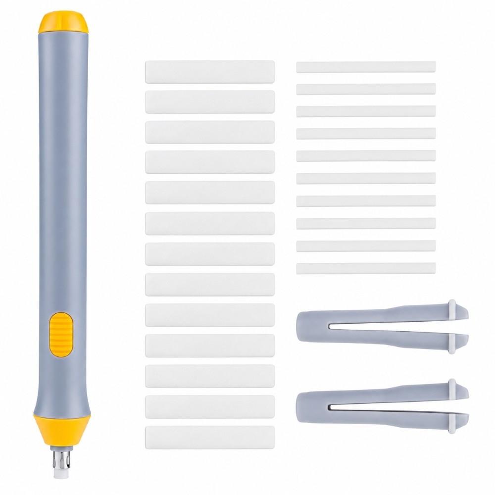 Portable Plastic Pen Electric Pencil Eraser 22 Eraser Refills Artist Eraser Set  For Drawing