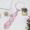 Creative Knot-Free Tie Student Preppy Print Color Plaid Jk Tie
