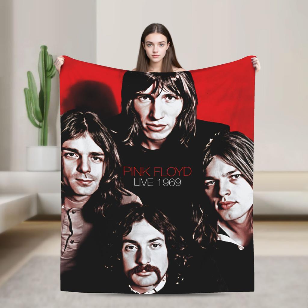 Плед Floyded Rock Me Pinks Очень Теплый Забавный Плюшевый Плед для Дивана Кресла Пикника Фланелевая Постельная Простыня Покрывало