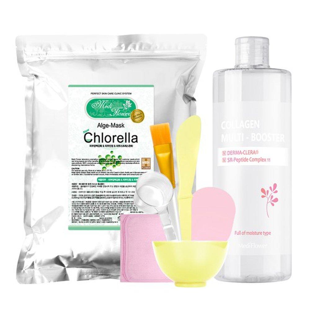Большой набор для моделирования, стартовый набор Chlorella 1 кг + 6 инструментов + Collagen multi booster 500 мл