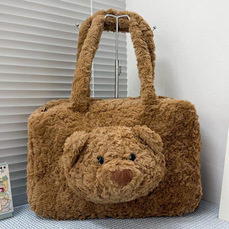 JC Barcelona Bear Series Plush Crossbody Bag Cute Little Pig Doll Backpack Soft Toy Kawaii Big Size Cartoon Children Gift