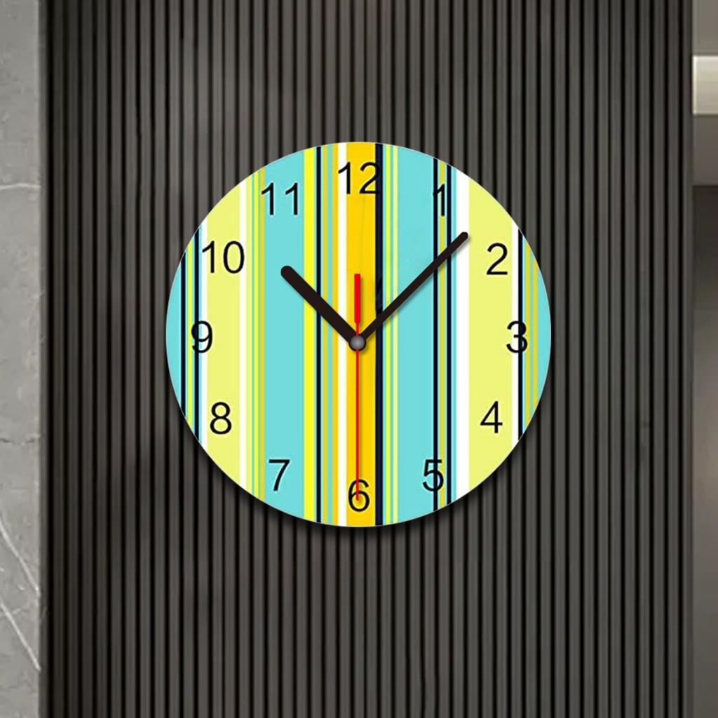 Make A Wood-grain Rainbow Wall Clock, A Fashionable and Simple Wall Clock, A High-end Decorative Painting Clock