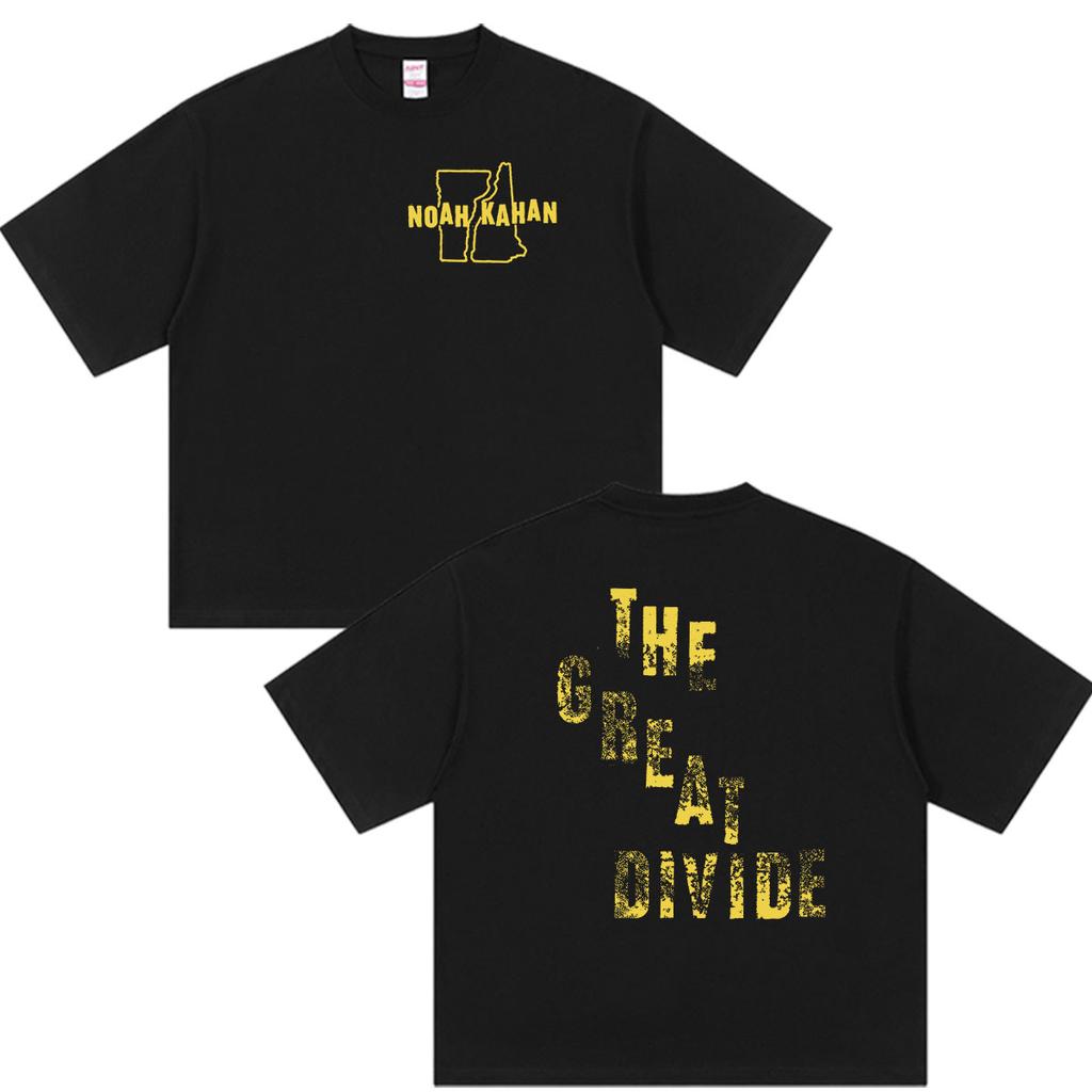 Vintage Noah Kahan The Great Divide Tour 2026 T Shirt Unisexs Hip Hop Fashion Short Sleeve Tshirts100 Cotton Tshirt Streetwear
